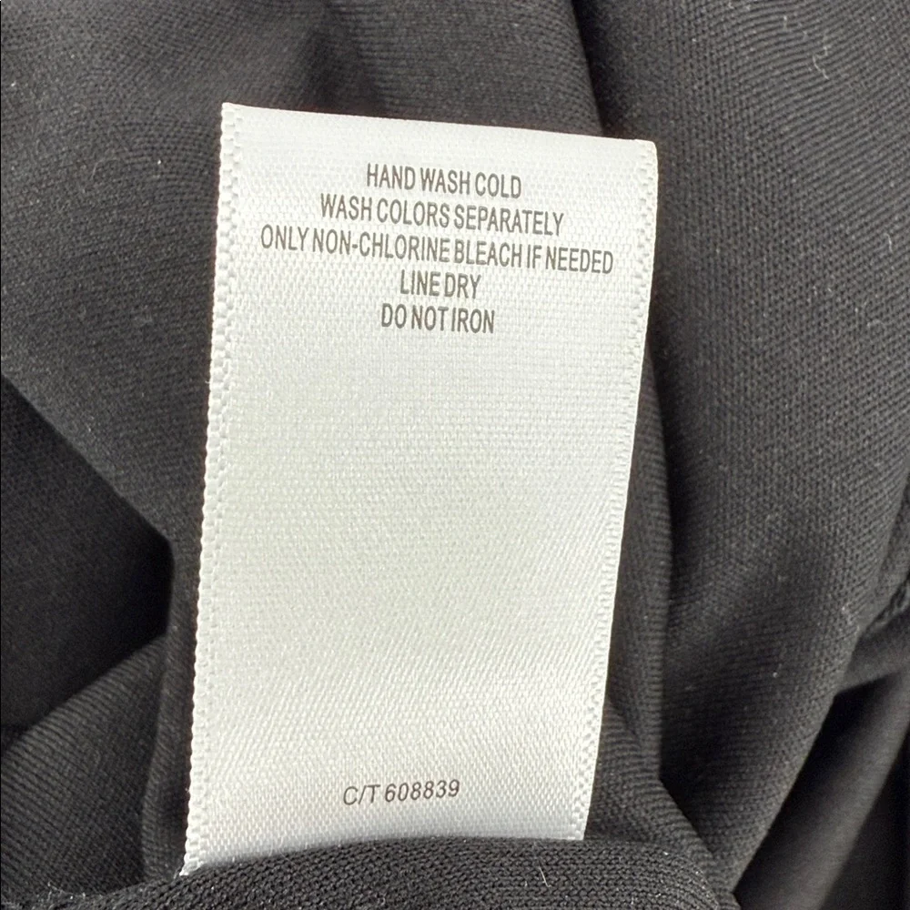 Just Taylor Maxi Dress Sheer Tiered Long Sleeve Boho Print Black L Flowy - Picture 13 of 14